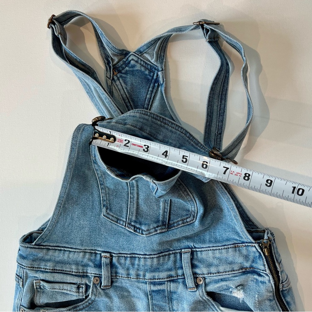 American Eagle Outfitters Mom Denim Distressed Overalls - Picture 6 of 13